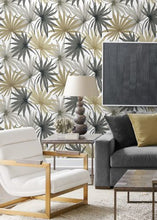 Load image into Gallery viewer, TROPIC PALM TOSS PEEL AND STICK WALLPAPER
