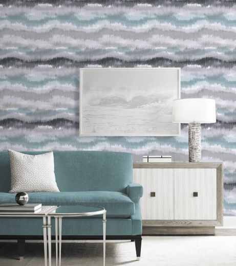 Ikat Waves - Morning Fog
