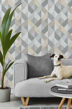 Load image into Gallery viewer, MARQUETRY PEEL AND STICK WALLPAPER