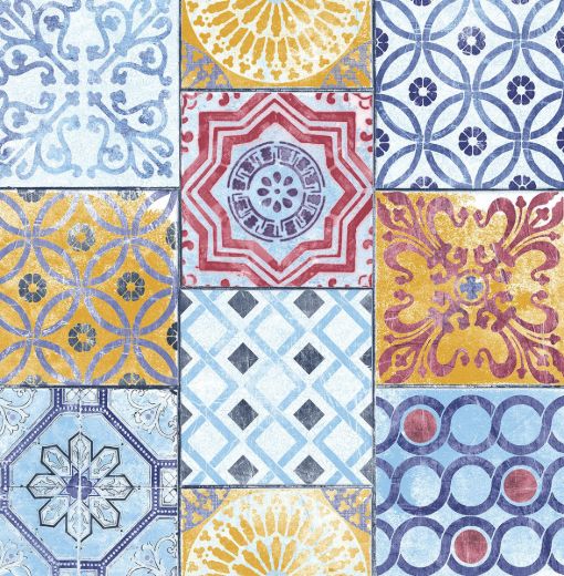 Morocaan Tile - Blue & Copper