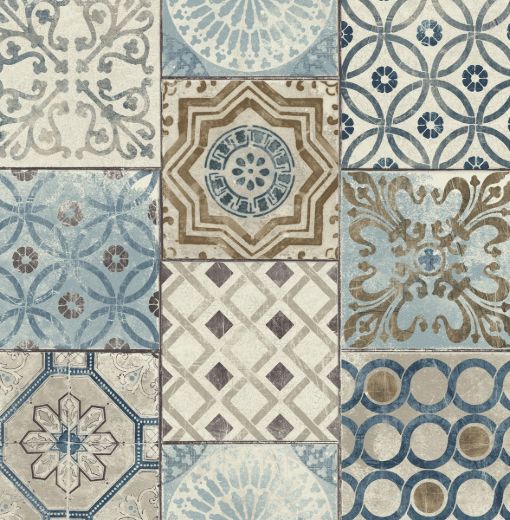 Morocaan Tile - Blue & Copper