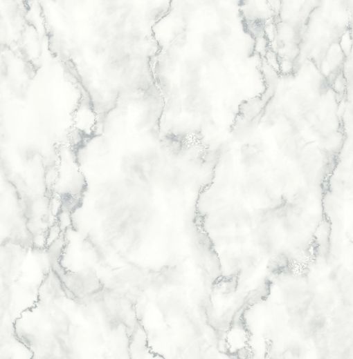 Faux Marble - Gray & Metallic Silver