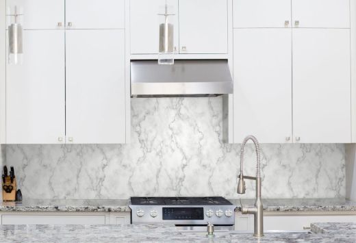 Faux Marble - Gray & Metallic Silver