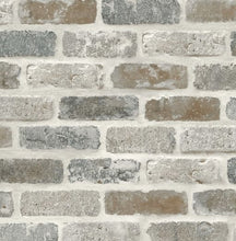 Load image into Gallery viewer, WASHED BRICK PEEL AND STICK WALLPAPER