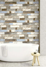 Load image into Gallery viewer, COLORFUL SHIPLAP PEEL AND STICK WALLPAPER
