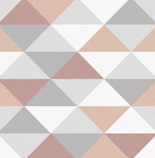 Mod Triangles - Pink & Metallic Silver