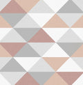 Mod Triangles - Pink & Metallic Silver