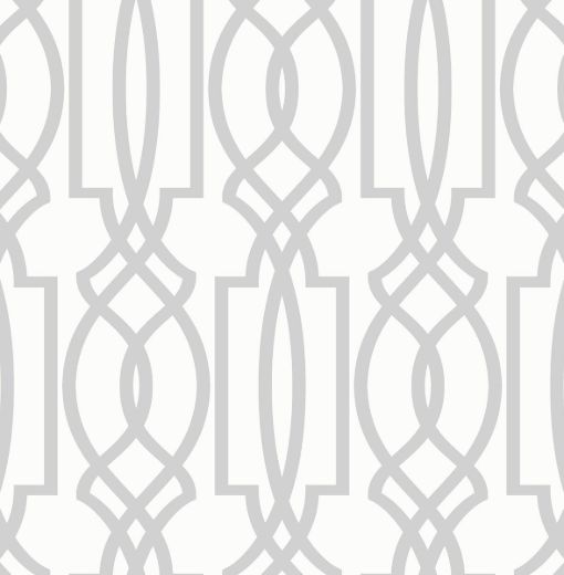 Navy Deco Lattice - Navy & White