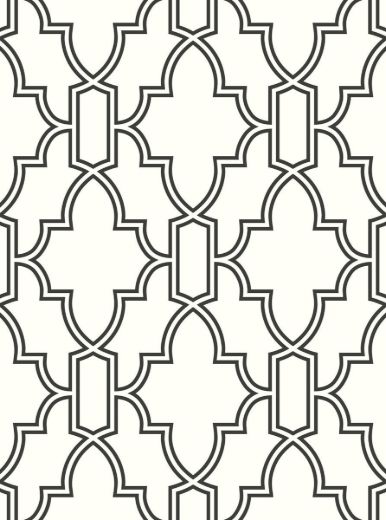 Green and White Tile Trellis - Green & White