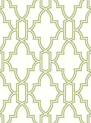 Green and White Tile Trellis - Green & White