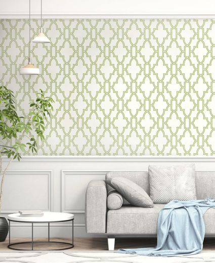 Black and White Tile Trellis - Black & White