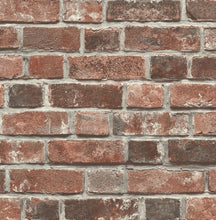Load image into Gallery viewer, DISTRESSED BRICK PEEL AND STICK WALLPAPER