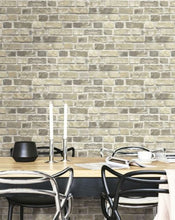 Load image into Gallery viewer, DISTRESSED BRICK PEEL AND STICK WALLPAPER