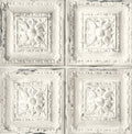 Distressed Tin Tile - Linen & Charcoal