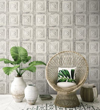 Load image into Gallery viewer, DISTRESSED TIN TILE PEEL AND STICK WALLPAPER