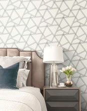Load image into Gallery viewer, RAILROAD GEOMETRIC PEEL AND STICK WALLPAPER