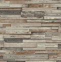 Reclaimed Wood Plank - Light Gray & Brown