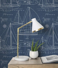 Load image into Gallery viewer, YACHT CLUB PEEL AND STICK WALLPAPER