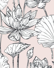 Load image into Gallery viewer, LOTUS FLORAL PEEL AND STICK WALLPAPER