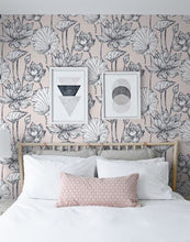Load image into Gallery viewer, LOTUS FLORAL PEEL AND STICK WALLPAPER