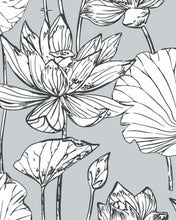 Load image into Gallery viewer, LOTUS FLORAL PEEL AND STICK WALLPAPER