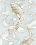 Koi Fish - Metallic Champagne & Gray