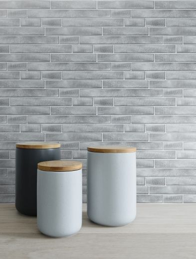 Brushed Metal Tile - Silver