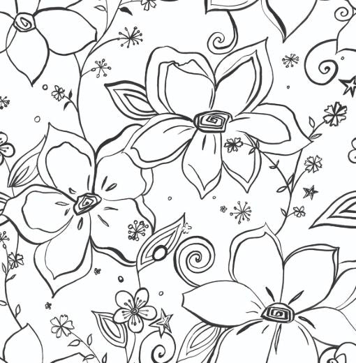 Linework Floral - Orange