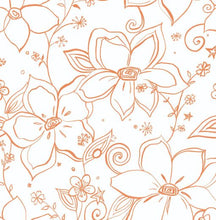 Load image into Gallery viewer, LINEWORK FLORAL PEEL AND STICK WALLPAPER