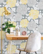 Load image into Gallery viewer, RETRO FLORAL PEEL AND STICK WALLPAPER