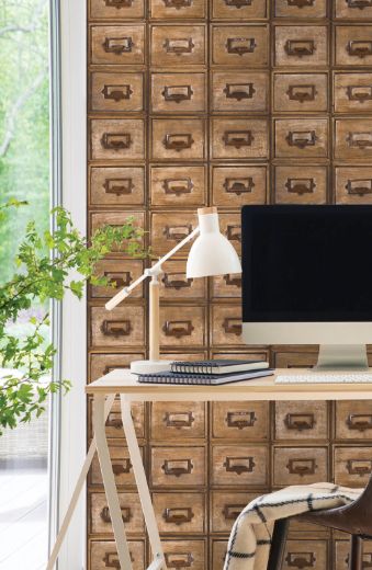 Library Card Catalog - Tawny