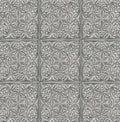 Faux Embossed Tile - Metallic Silver & Charcoal