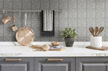 Load image into Gallery viewer, FAUX EMBOSSED TILE PEEL AND STICK WALLPAPER