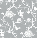 Chinoiserie Silhouette - Navy Blue