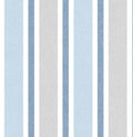 Linen Cut Stripe - Bluebird & Carrara