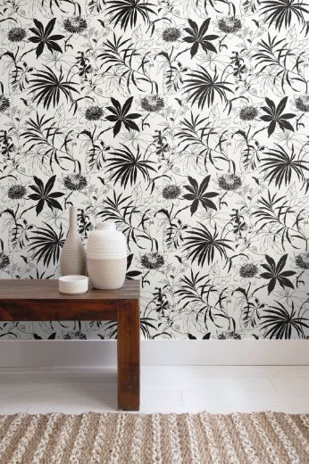 Tropical Garden - Black & White