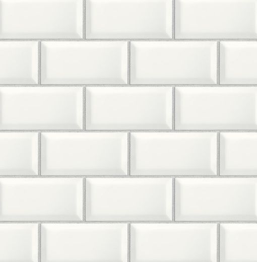 Large Subway Tile - Alabaster & Grey
