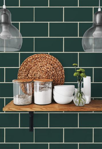 Retro Subway Tile - Navy Blue