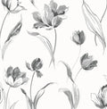 Tulip Toss - Black and White