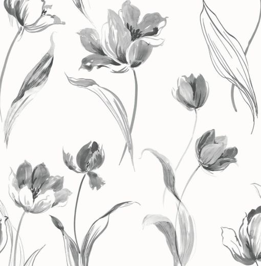 Tulip Toss - Black and White