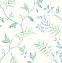 Load image into Gallery viewer, WATERCOLOR LEAF TRAIL PEEL AND STICK WALLPAPER
