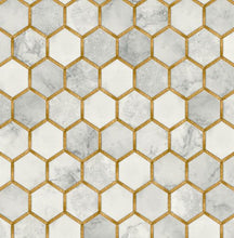 Load image into Gallery viewer, INLAY HEXAGON PEEL AND STICK WALLPAPER