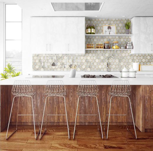 Inlay Hexagon - Cream Neutral