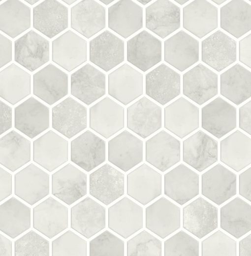 Inlay Hexagon - Cosmic Black & Metallic Silver