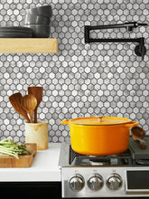 Load image into Gallery viewer, MARBLE HEXAGON PEEL AND STICK WALLPAPER