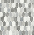 Brushed Hex Tile - Pavestone & Chrome