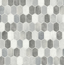 Load image into Gallery viewer, BRUSHED HEX TILE PEEL AND STICK WALLPAPER