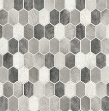Load image into Gallery viewer, BRUSHED HEX TILE PEEL AND STICK WALLPAPER