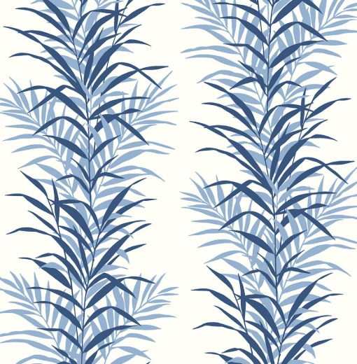 Leaf Stripe - Carolina Blue