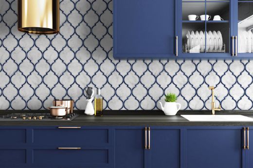 Marbled Ogee - Onyx & Carrara